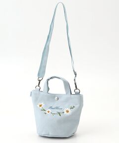 PINK HOUSE / ピンクハウス ショルダーバッグ | マーガレットブーケロゴ刺繍ミニトートポシェット