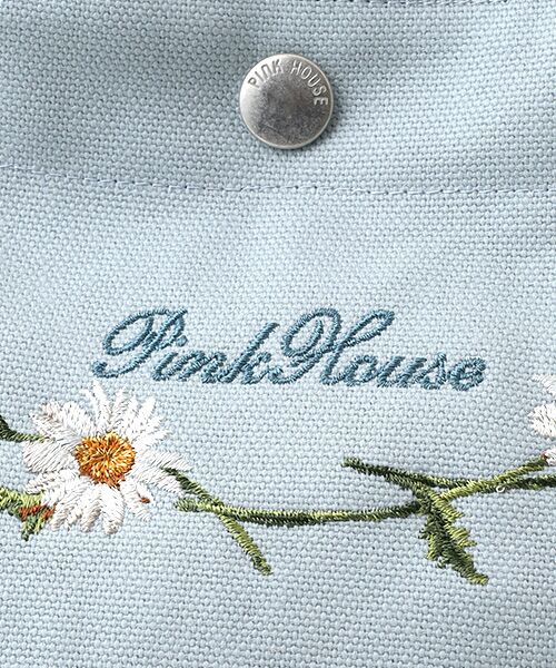 PINK HOUSE / ピンクハウス ショルダーバッグ | マーガレットブーケロゴ刺繍ミニトートポシェット | 詳細7