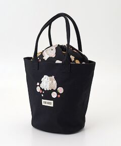 ピンクハウス♡ハートピコフリル　トートバッグ　ブラック ピンクハウス♡ハートピコフリルトートバッグブラック