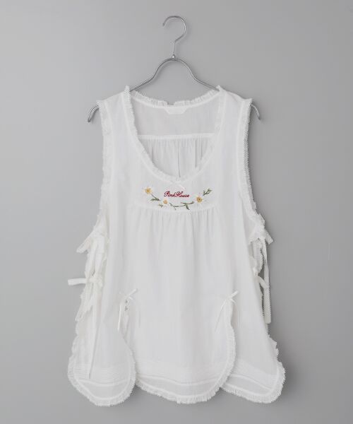 PINK HOUSE / ピンクハウス その他小物 | マーガレットロゴ刺繍ローンタブリエ（シロ）