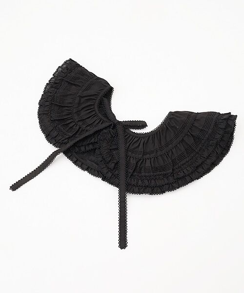 PINK HOUSE / ピンクハウス その他小物 | フリル使いローンティペット（クロ）