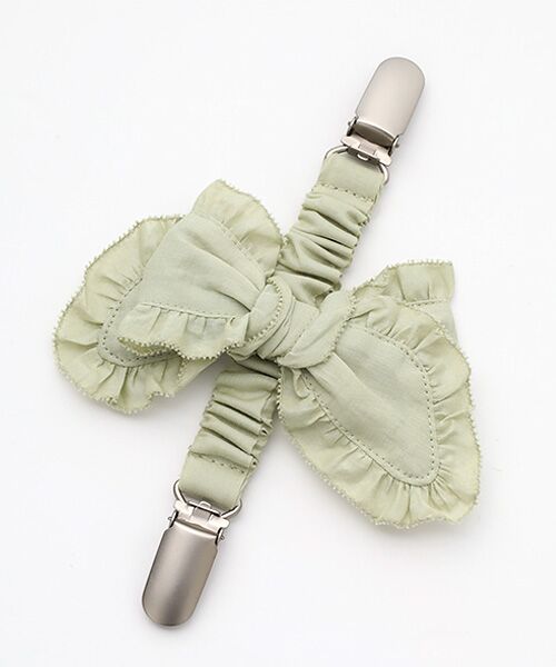 PINK HOUSE / ピンクハウス ブローチ・コサージュ | リボンモチーフ付きサスペンダークリップ（ハッカ）