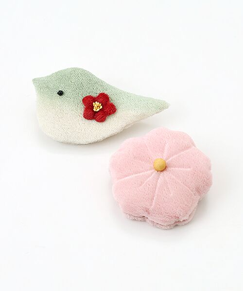 PINK HOUSE / ピンクハウス ブローチ・コサージュ | ねりきりミニコサージュセット（桜×うぐいす）