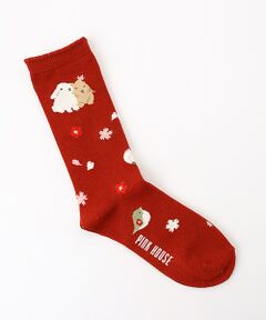 PINK HOUSE / ピンクハウス ソックス | 幸見うさぎ柄ソックス