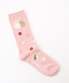 PINK HOUSE / ピンクハウス ソックス | 幸見うさぎ柄ソックス