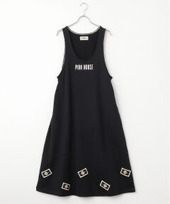 PINK HOUSE / ピンクハウス ロング・マキシ丈ワンピース | ネームワッペン使いスウェットジャンパスカート