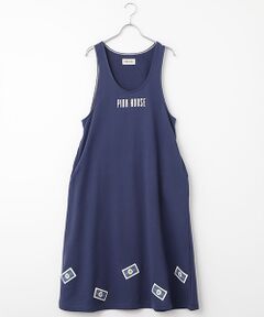 PINK HOUSE / ピンクハウス ロング・マキシ丈ワンピース | ネームワッペン使いスウェットジャンパスカート