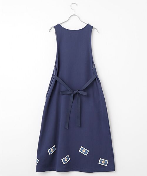 PINK HOUSE / ピンクハウス ロング・マキシ丈ワンピース | ネームワッペン使いスウェットジャンパスカート | 詳細4