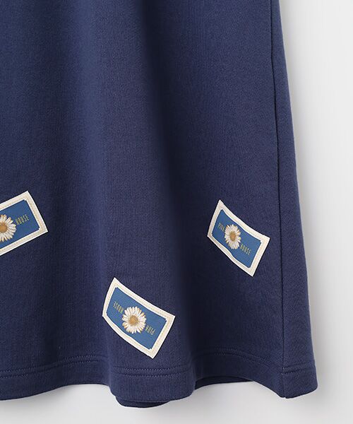 PINK HOUSE / ピンクハウス ロング・マキシ丈ワンピース | ネームワッペン使いスウェットジャンパスカート | 詳細7