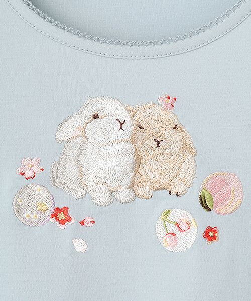 PINK HOUSE / ピンクハウス ロング・マキシ丈ワンピース | 幸見うさぎ刺繍スムースワンピース | 詳細5