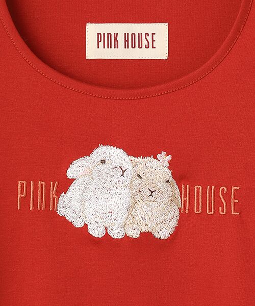 PINK HOUSE / ピンクハウス カットソー | 幸見うさぎ刺繍スムースカットソー | 詳細3