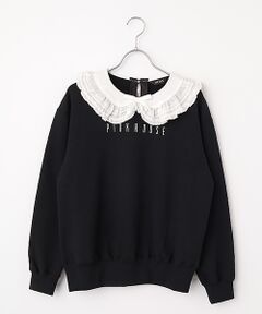 PINK HOUSE / ピンクハウス スウェット | ローン衿付きロゴトレーナー