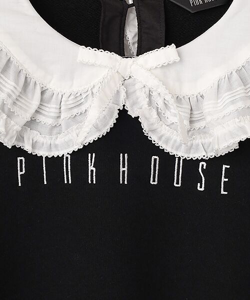 PINK HOUSE / ピンクハウス スウェット | ローン衿付きロゴトレーナー | 詳細1