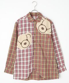 PINK HOUSE / ピンクハウス シャツ・ブラウス | くまアップリケ付きオリジナルタータンチェックシャツブラウス