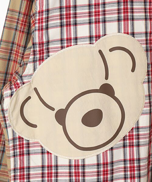 PINK HOUSE / ピンクハウス シャツ・ブラウス | くまアップリケ付きオリジナルタータンチェックシャツブラウス | 詳細1