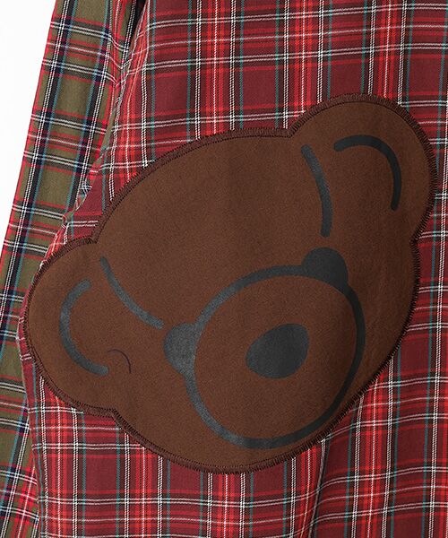 PINK HOUSE / ピンクハウス シャツ・ブラウス | くまアップリケ付きオリジナルタータンチェックシャツブラウス | 詳細2