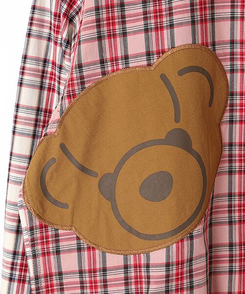 PINK HOUSE / ピンクハウス シャツ・ブラウス | くまアップリケ付きオリジナルタータンチェックシャツブラウス | 詳細7