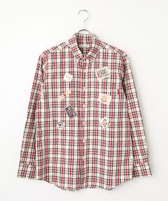 PINK HOUSE / ピンクハウス シャツ・ブラウス | ネームワッペンいっぱいオリジナルタータンチェックシャツブラウス