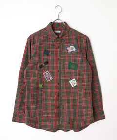 PINK HOUSE / ピンクハウス シャツ・ブラウス | ネームワッペンいっぱいオリジナルタータンチェックシャツブラウス