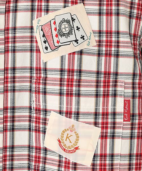 PINK HOUSE / ピンクハウス シャツ・ブラウス | ネームワッペンいっぱいオリジナルタータンチェックシャツブラウス | 詳細1