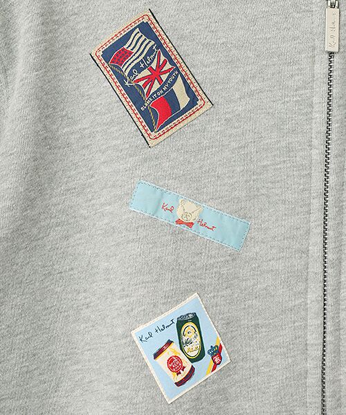 PINK HOUSE / ピンクハウス パーカー | リボンタイ付ネームワッペンいっぱいパーカー | 詳細8