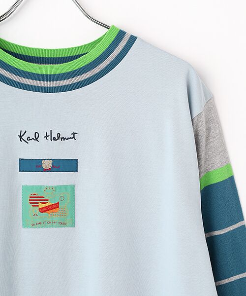 PINK HOUSE / ピンクハウス カットソー | ボーダー袖付きレイヤードカットソー | 詳細4