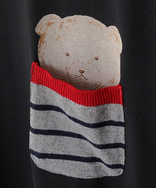 PINK HOUSE / ピンクハウス Tシャツ | くまプリントポケット付きTシャツ | 詳細5