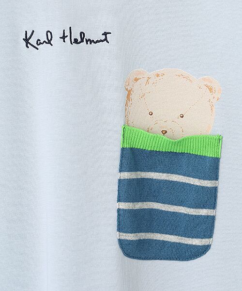 PINK HOUSE / ピンクハウス Tシャツ | くまプリントポケット付きTシャツ | 詳細9