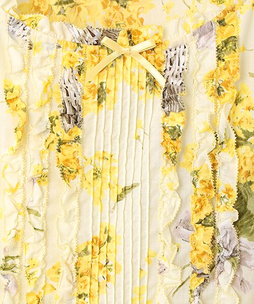 PINK HOUSE / ピンクハウス ロング・マキシ丈ワンピース | なのはなプリントミディワンピース | 詳細1