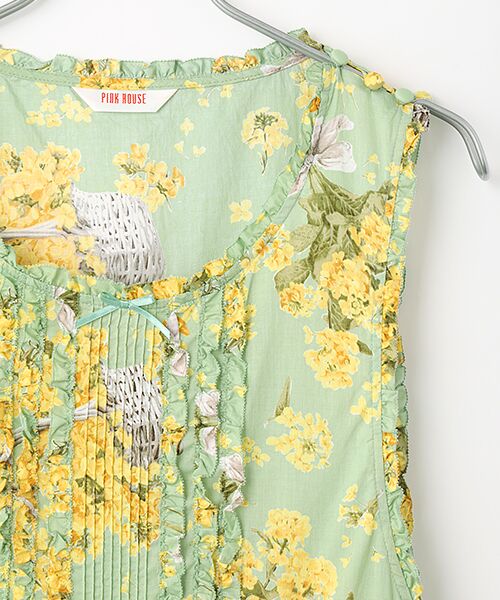 PINK HOUSE / ピンクハウス ロング・マキシ丈ワンピース | なのはなプリントミディワンピース | 詳細3