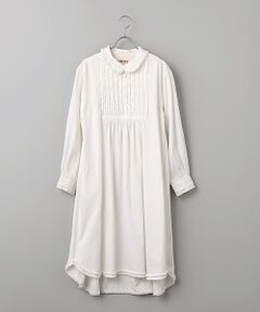 ムラ糸デニムシャツワンピース