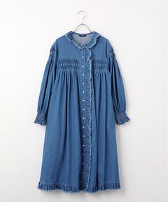 PINK HOUSE / ピンクハウス ロング・マキシ丈ワンピース | ムラ糸デニムミディワンピース