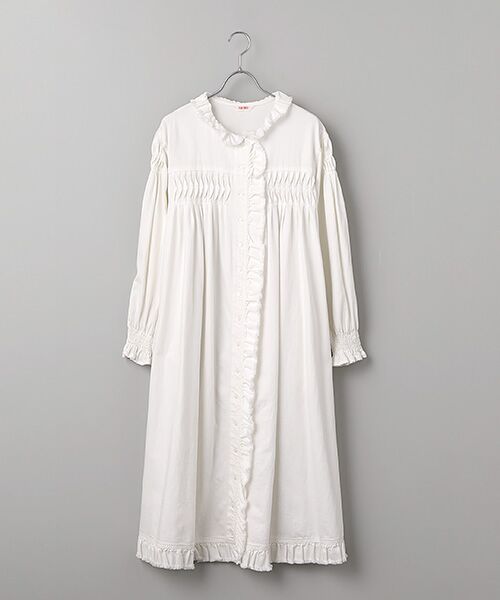 PINK HOUSE / ピンクハウス ロング・マキシ丈ワンピース | ムラ糸デニムミディワンピース（シロ）