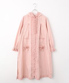 オリジナルチェックフード付きワンピース