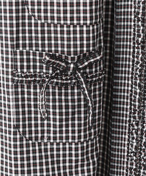 PINK HOUSE / ピンクハウス ロング・マキシ丈ワンピース | オリジナルチェックフード付きワンピース | 詳細5