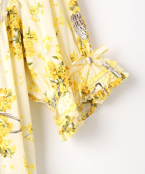 PINK HOUSE / ピンクハウス ロング・マキシ丈ワンピース | なのはなプリントワンピース | 詳細3