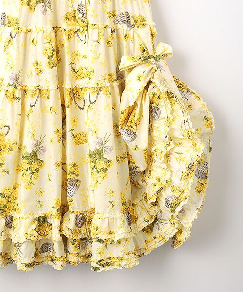 PINK HOUSE / ピンクハウス ロング・マキシ丈ワンピース | なのはなプリントワンピース | 詳細4