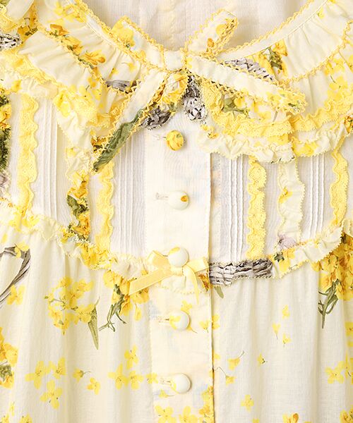 PINK HOUSE / ピンクハウス ロング・マキシ丈ワンピース | なのはなプリントワンピース | 詳細5