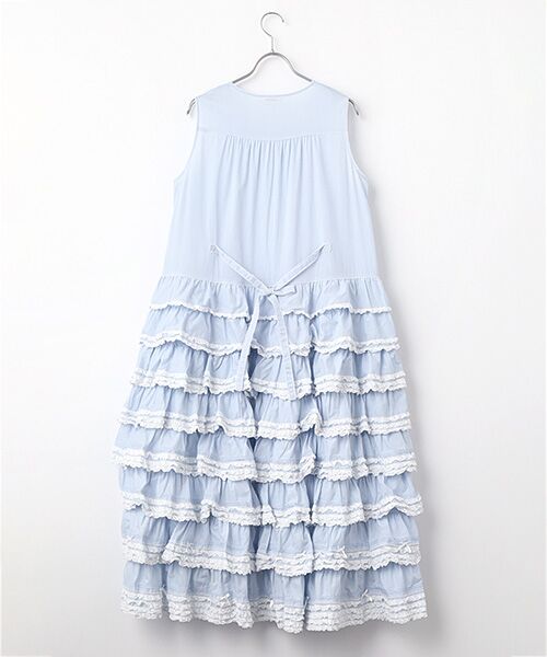 PINK HOUSE / ピンクハウス ロング・マキシ丈ワンピース | たくし上げリボン付きワンピース | 詳細1