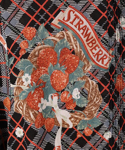 PINK HOUSE / ピンクハウス ロング・マキシ丈ワンピース | 苺リースプリントパッチワークワンピース | 詳細1