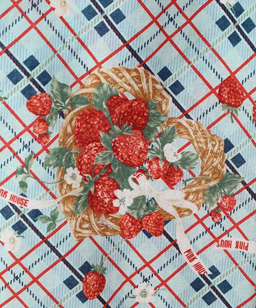 PINK HOUSE / ピンクハウス ロング・マキシ丈ワンピース | 苺リースプリントパッチワークワンピース | 詳細10