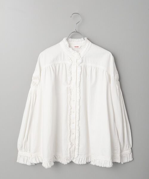 PINK HOUSE / ピンクハウス シャツ・ブラウス | ムラ糸デニムシャツブラウス（シロ）