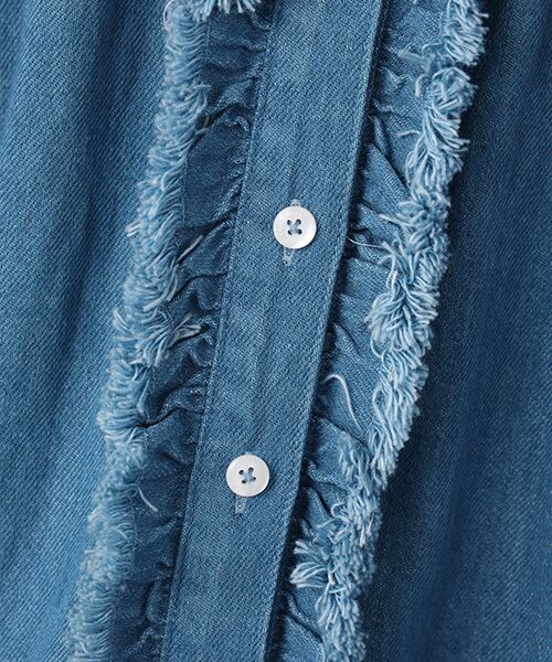 PINK HOUSE / ピンクハウス シャツ・ブラウス | ムラ糸デニムシャツブラウス | 詳細6