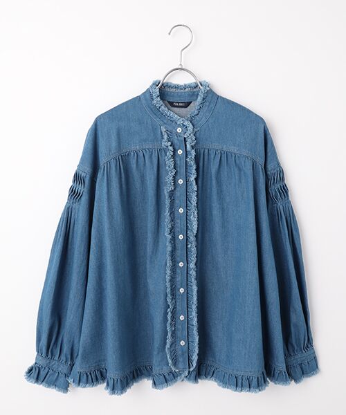 PINK HOUSE / ピンクハウス シャツ・ブラウス | ムラ糸デニムシャツブラウス（ブルー）