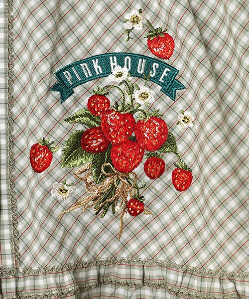 PINK HOUSE / ピンクハウス シャツ・ブラウス | 苺ブーケ刺繍入りオリジナルチェックブラウス | 詳細8