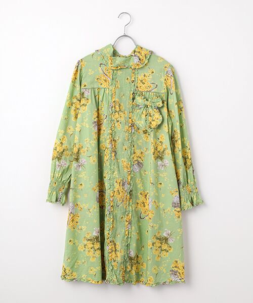 PINK HOUSE / ピンクハウス チュニック | なのはなプリントチュニックブラウス（ミントグリーン）