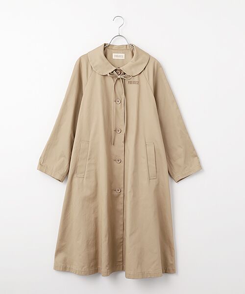 PINK HOUSE / ピンクハウス ステンカラーコート | ツイルコート（ベージュ）