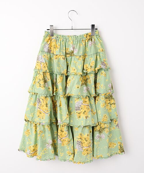 PINK HOUSE / ピンクハウス ロング・マキシ丈スカート | なのはなプリントスカート | 詳細2