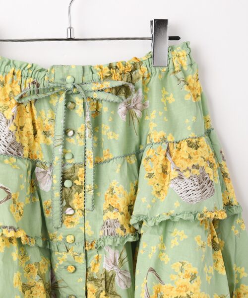 PINK HOUSE / ピンクハウス ロング・マキシ丈スカート | なのはなプリントスカート | 詳細3