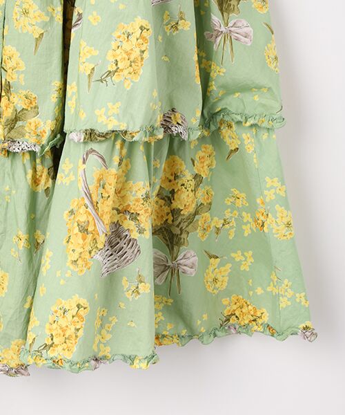 PINK HOUSE / ピンクハウス ロング・マキシ丈スカート | なのはなプリントスカート | 詳細4